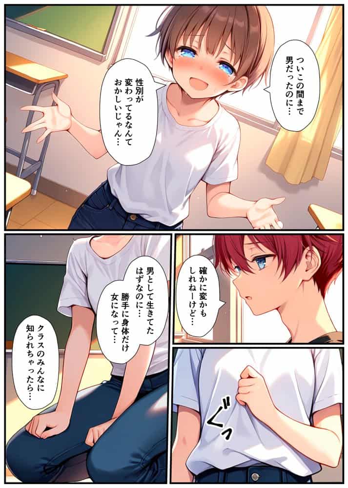 子宮誕生〜女の子になった体でセックスに溺れる学校生活〜 hitomi raw無料エロ漫画(同人誌)サンプル画像020