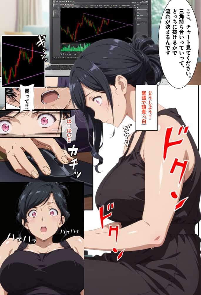 株を始めた人妻の三角保ち合い