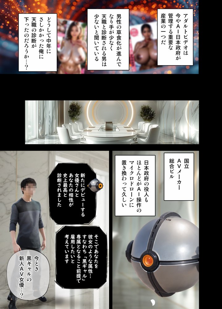 黒ギャルAV女優100人と結婚する話 -AI職業診断を受けたら、あなたの天職は黒ギャルAV専門男優！？-