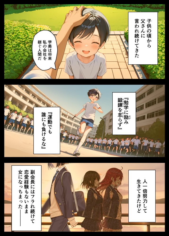 TSさせられた家出中の生徒会長がマチアプでメス堕ちセックスする話