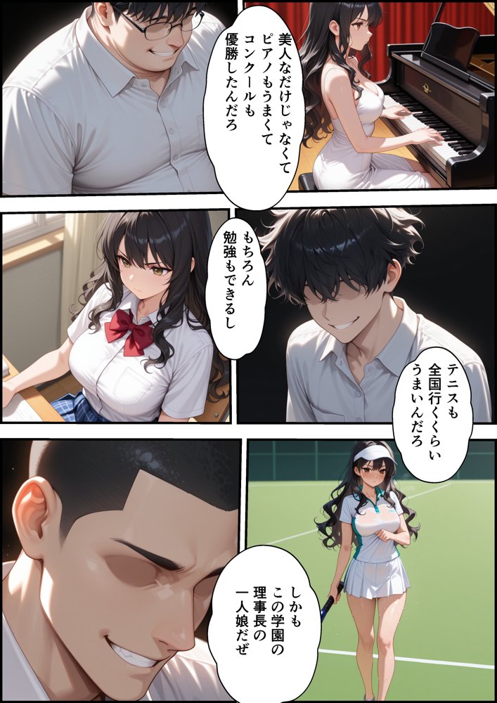 上級国民に支配された学園生徒会長が学校を守るため処女喪失ショーを行う話