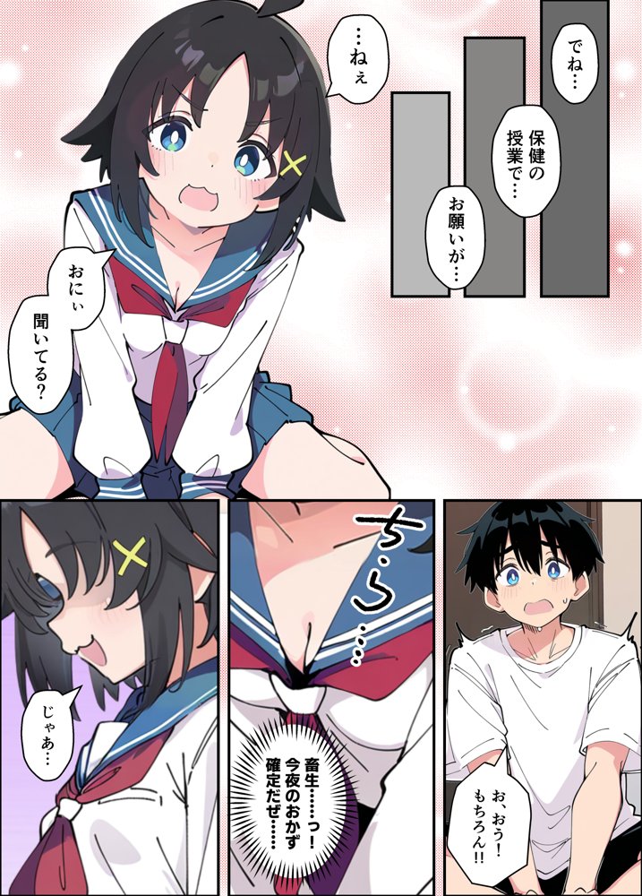 性に好奇心旺盛な妹と実践形式で性教育して中出しえっちする話