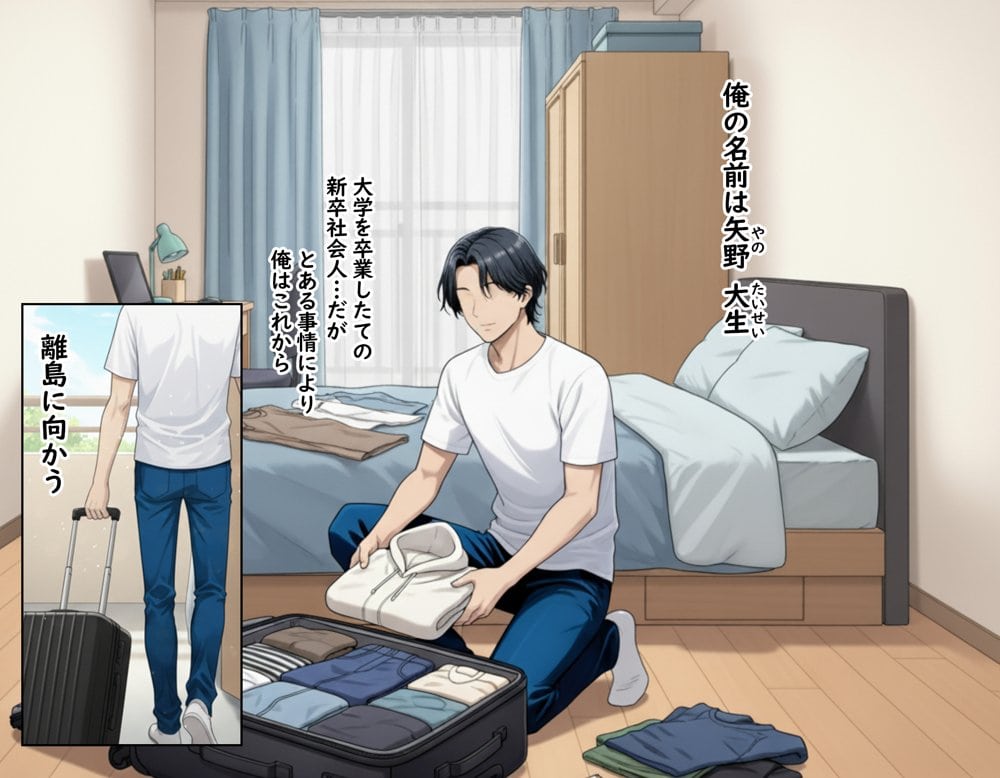 孕ませ島1〜離島の神社に呼ばれた俺が、島の未来のために子種を注ぎ続ける話〜 hitomiエロ漫画raw(同人誌)無料サンプル画像001