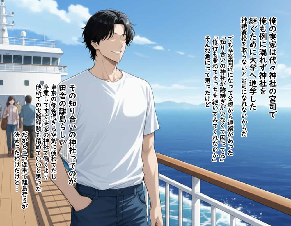 孕ませ島1〜離島の神社に呼ばれた俺が、島の未来のために子種を注ぎ続ける話〜 hitomiエロ漫画raw(同人誌)無料サンプル画像002