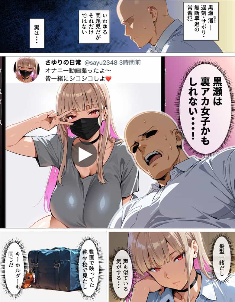 教え子ギャルの裏アカを見つけた話〜竿役契約から始まるガチ恋堕ちSEX hitomiエロ漫画raw(同人誌)無料サンプル画像005