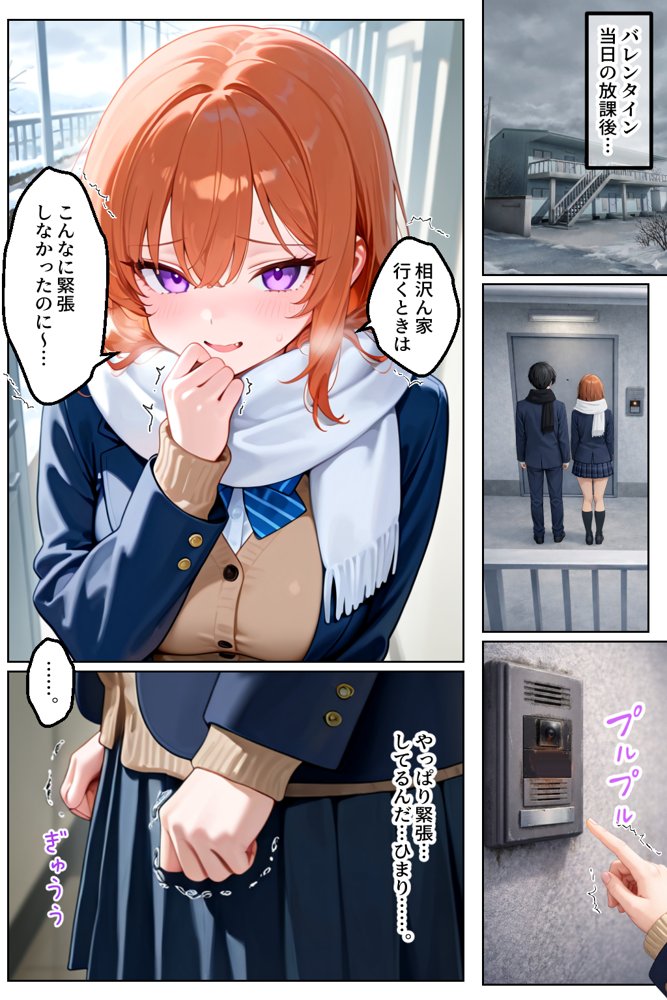 家出してきたクラスの人気ギャルが彼女になったらバレンタインに何度も中出しHさせてくれた話