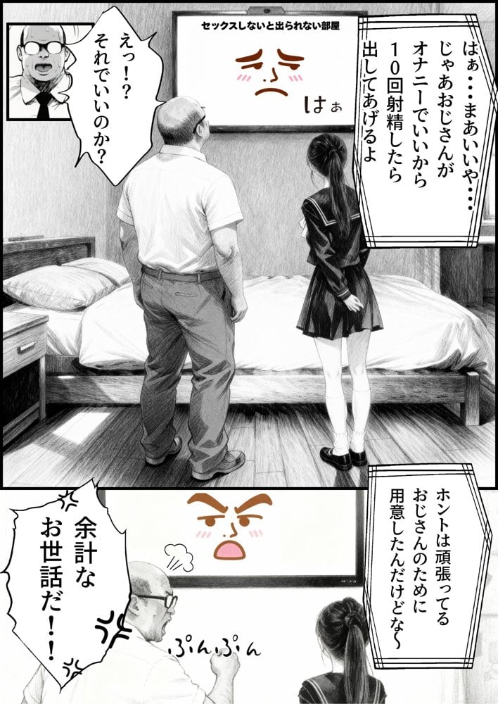 セックスしないと出られない部屋に娘の親友と閉じ込められたんだが・・・ hitomiエロ漫画raw(同人誌)無料サンプル画像010