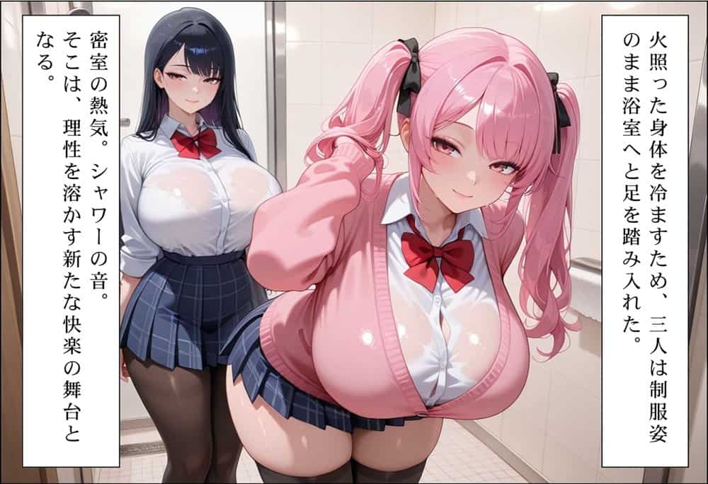 勉強を教える代わりにエッチをさせてくれるギャルが俺の部屋に入り浸る話〜恋するWギャルと純愛混浴編〜 hitomiエロ漫画raw(同人誌)無料サンプル画像035