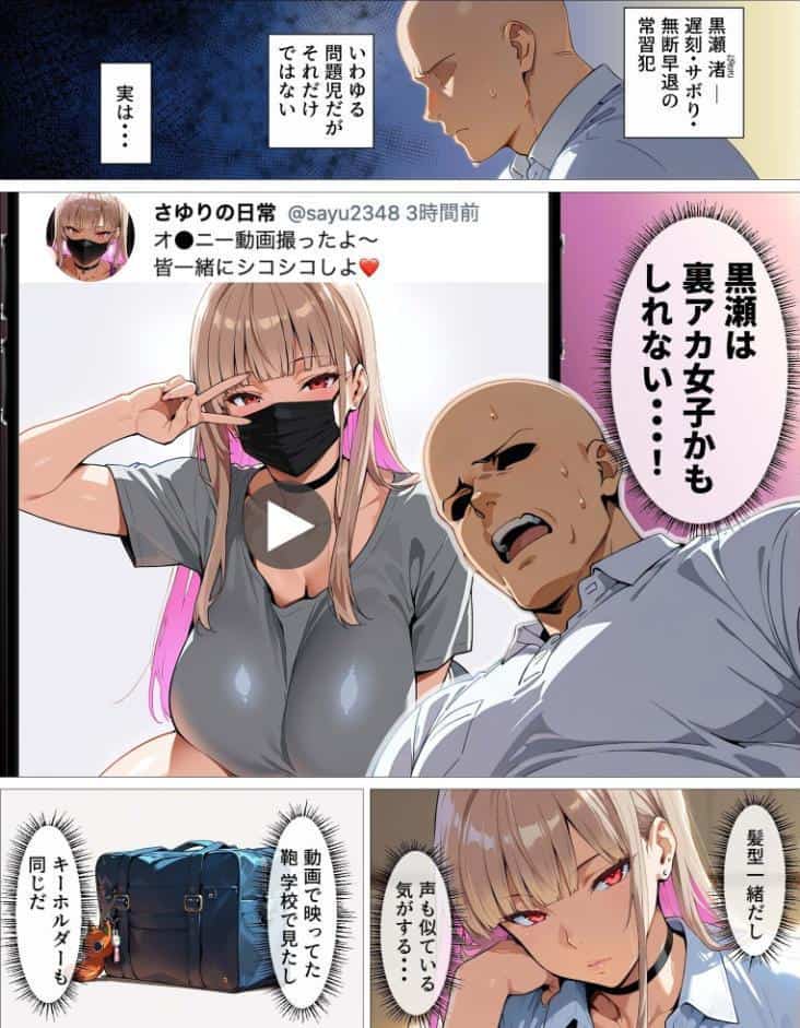 教え子ギャルの裏アカを見つけた話〜竿役契約から始まるガチ恋堕ちSEX〜(1) hitomiエロ漫画raw(同人誌)無料サンプル画像006