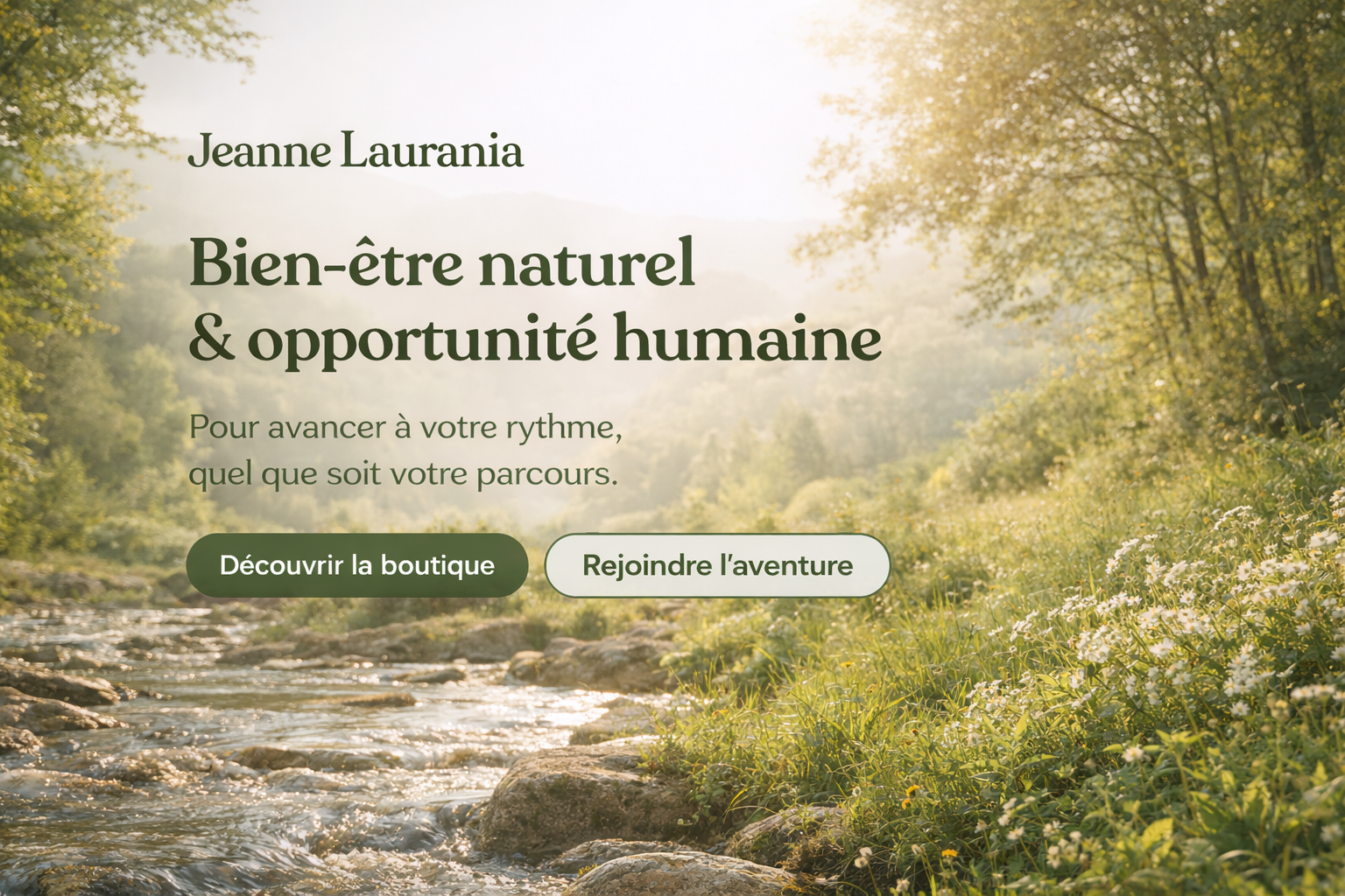 Sérénité en pleine nature pour votre bien-être et développement personnel.