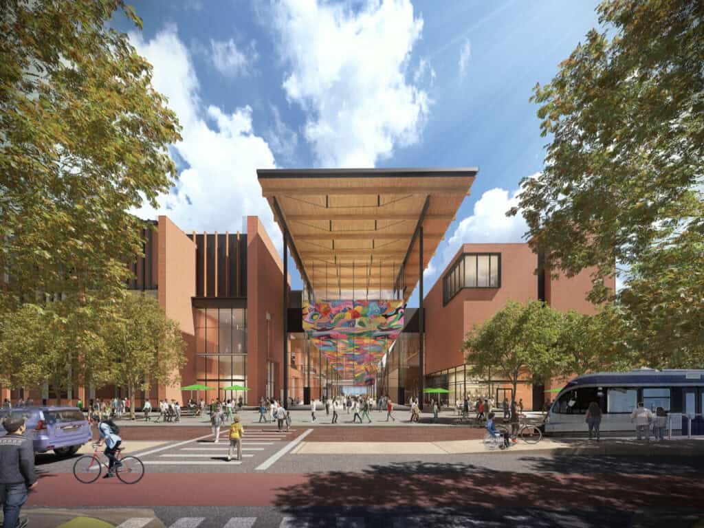 Rendering of the Austin Convention Center Department and LMN/Page.