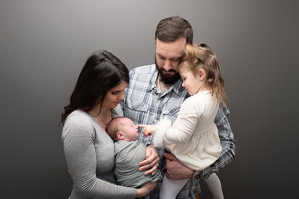 Professional newborn photography Frederick MD posed newborn portrait