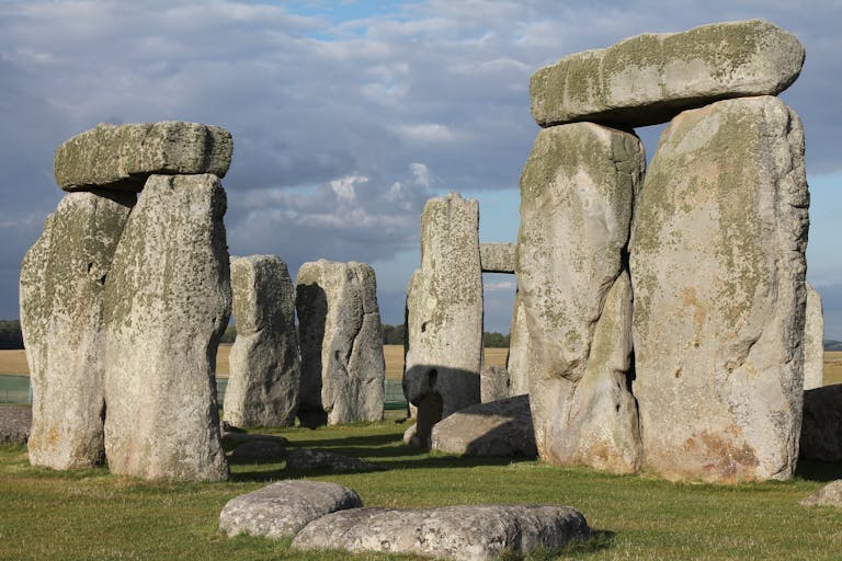 Capture of Stonehenge's iconic megaliths on a sunny day, showcasing ancient mystery.
