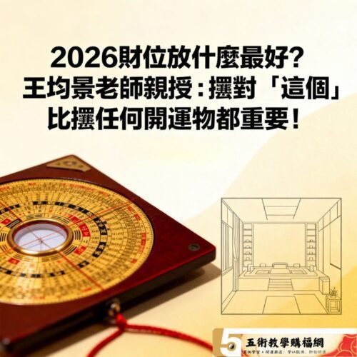 2026財位放什麼最好？王均景老師親授：擺對「這個」比擺任何開運物都重要！