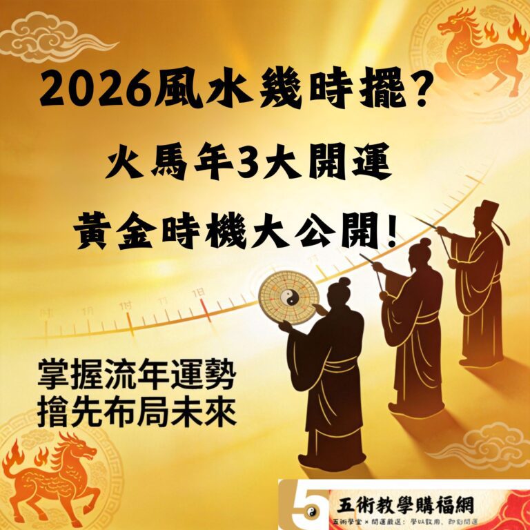 2026風水幾時擺？火馬年3大開運黃金時機大公開！