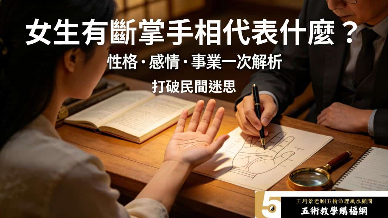 女生有斷掌手相代表什麼？命理老師拆解性格、感情、事業優缺點與常見迷思
