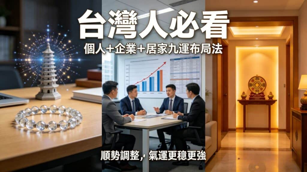 台灣人必看個人企業居家的九運順勢布局法，掌握20年風水氣運調整方向