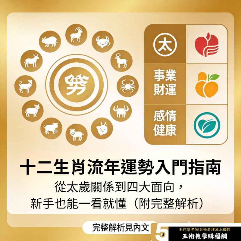 十二生肖流年運勢入門指南：從太歲關係到四大面向，新手也能一看就懂（附完整解析）