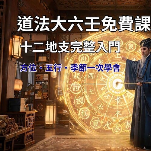 道法大六壬免費課程第四堂十二地支完整入門，包含方位、五行、季節與基礎萬象解析
