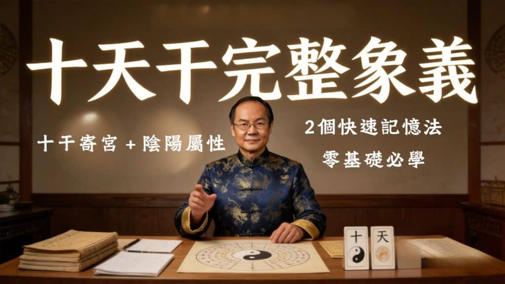 道法大六壬免費課程第三堂，十天干完整象義、十干寄宮與陰陽屬性入門教學