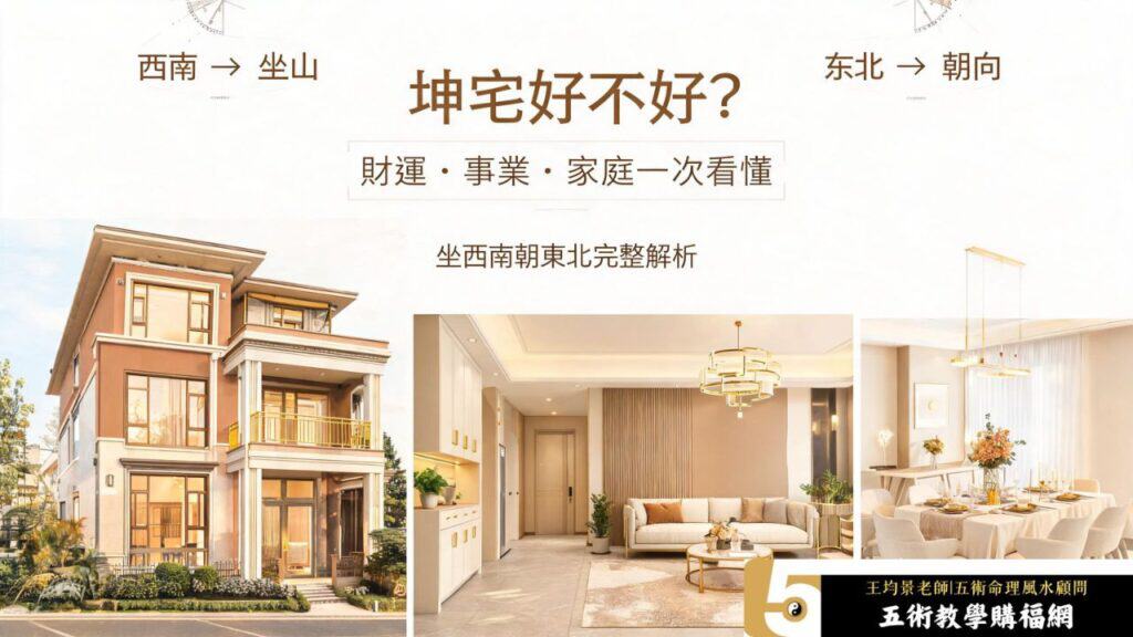 房子坐西南朝東北的坤宅好不好？財運、事業、家庭影響一次看懂