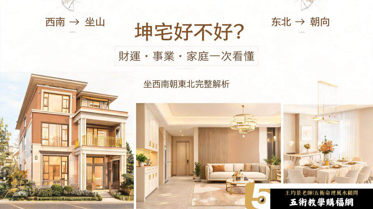 房子坐西南朝東北的坤宅好不好?財運、事業、家庭影響一次看懂