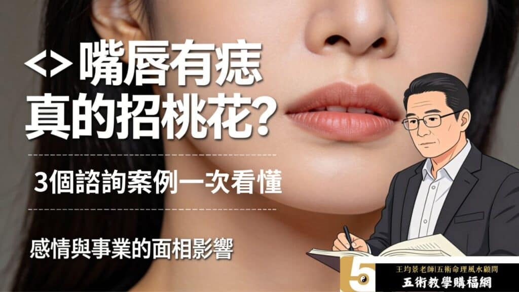 嘴唇有痣真的招桃花?五術協會理事長分享3個諮詢案例,看面相如何影響感情與事業
