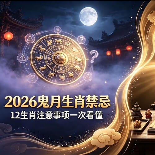 2026鬼月生肖禁忌指南，12生肖農曆七月注意事項與開運提醒一次看懂