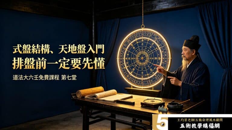 道法大六壬免費課程第七堂，式盤結構與天地盤基礎原理，零基礎學習排盤前必懂觀念