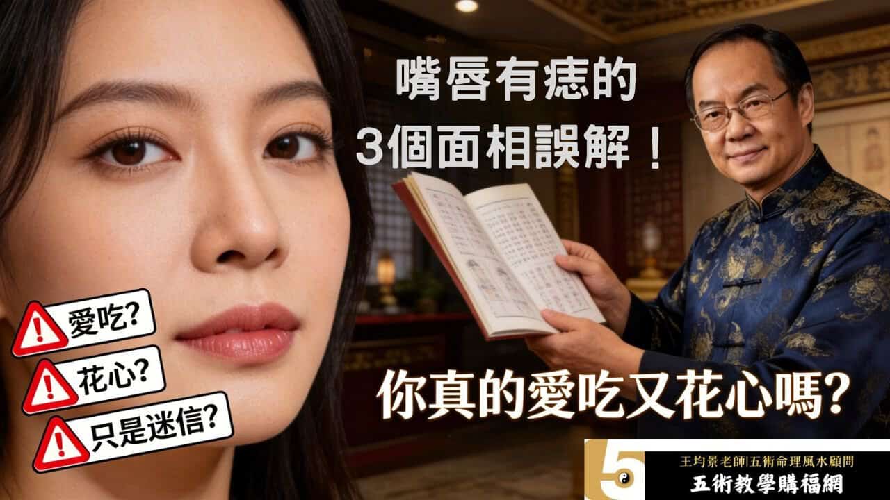 嘴唇有痣的3個面相誤解，你真的愛吃又花心嗎？命理老師揭開真相