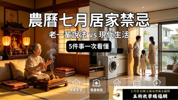 農曆七月居家禁忌完整解析,老一輩說法與現代生活注意事項5件事一次看懂