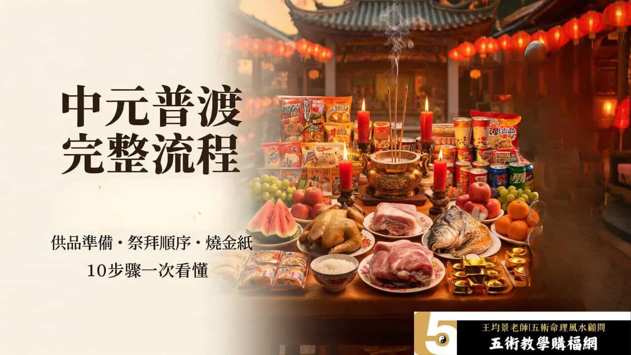 中元普渡拜拜完整流程，供品準備、祭拜順序到燒金紙10步驟一次看懂