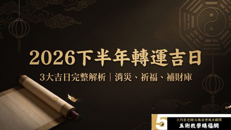 2026下半年轉運吉日有哪些？3大吉日從消災、祈福到補財庫完整解析