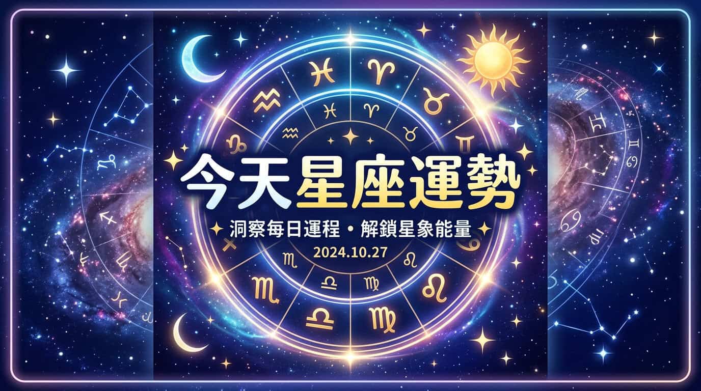 星座每日運勢查詢，快速看懂今天的感情、財運與工作運勢
