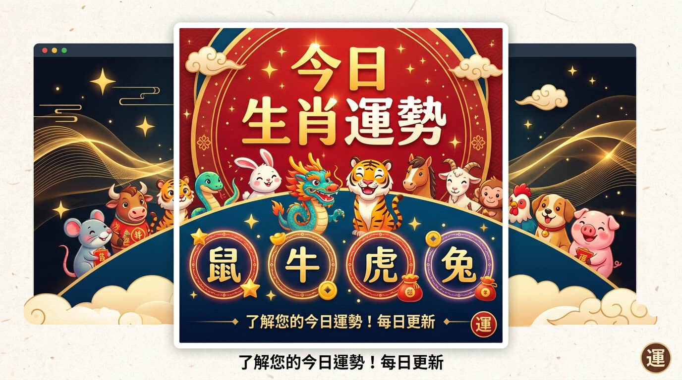 生肖每日運勢查詢，快速看懂今天的財運、事業運與感情運