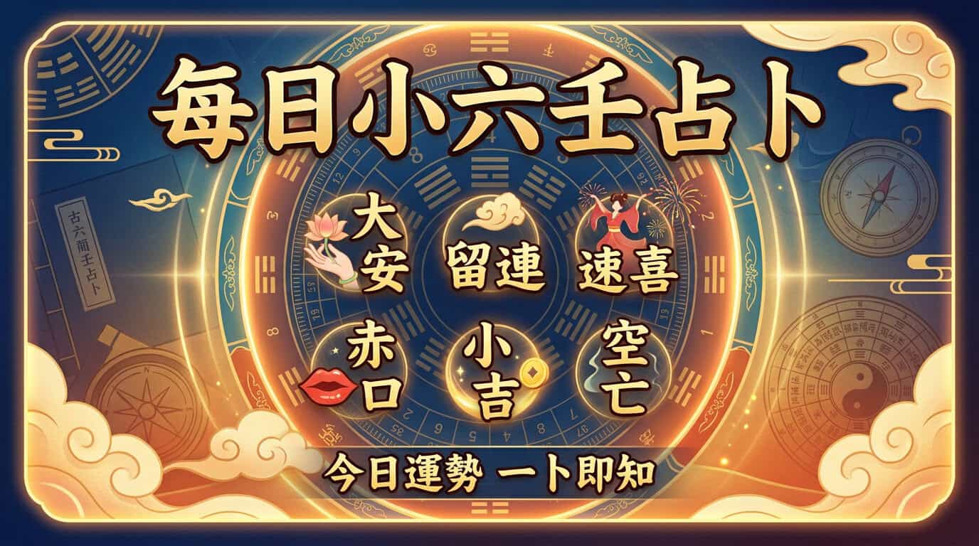 每日小六壬占卜，快速查看今天的運勢、宜忌與開運提醒