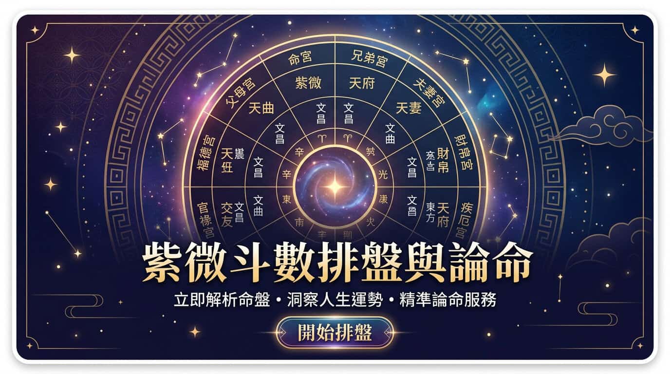 紫微斗數排盤與論命，快速看懂命宮、財帛宮與十二宮位