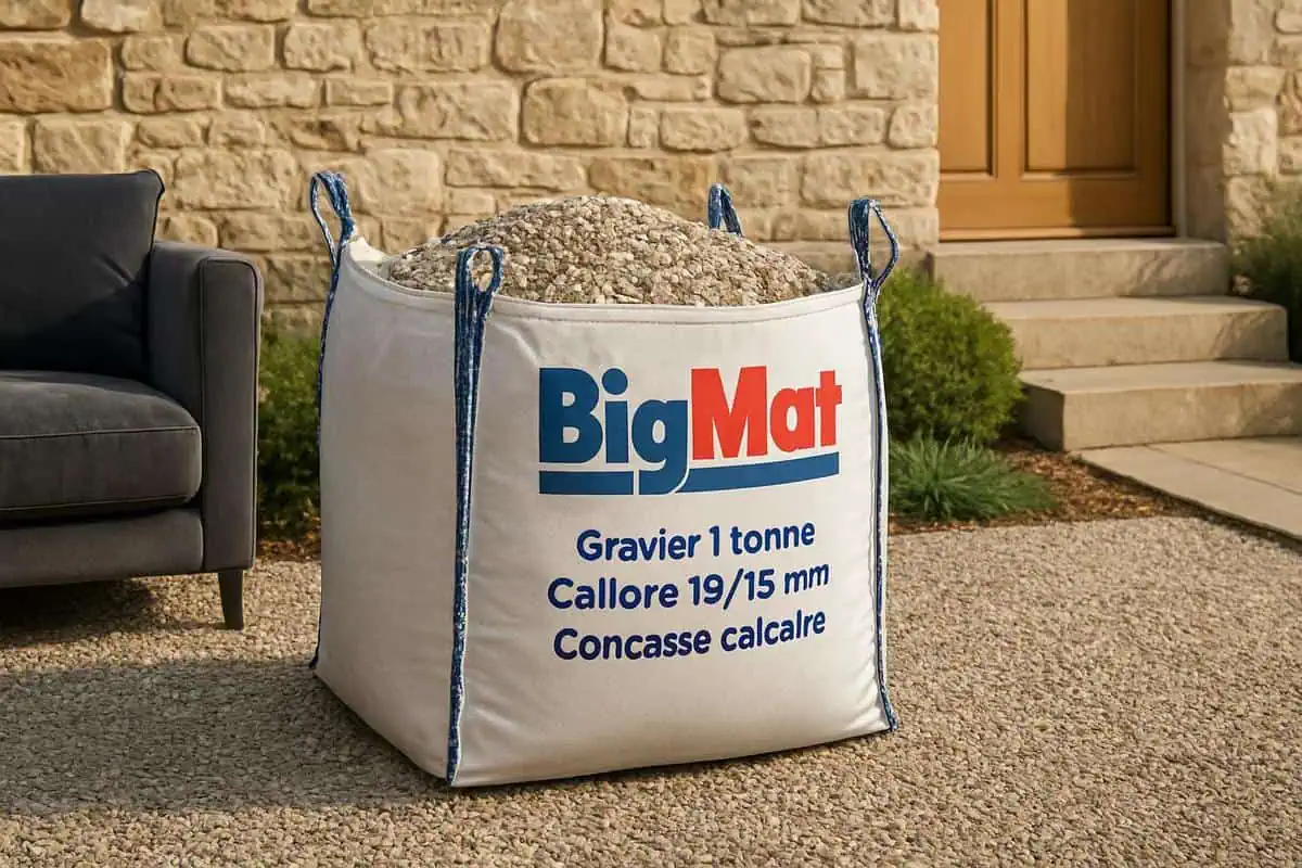 Big bag gravier 1 tonne pour terrasse graviers et cour en graviers - déco jardin extérieur