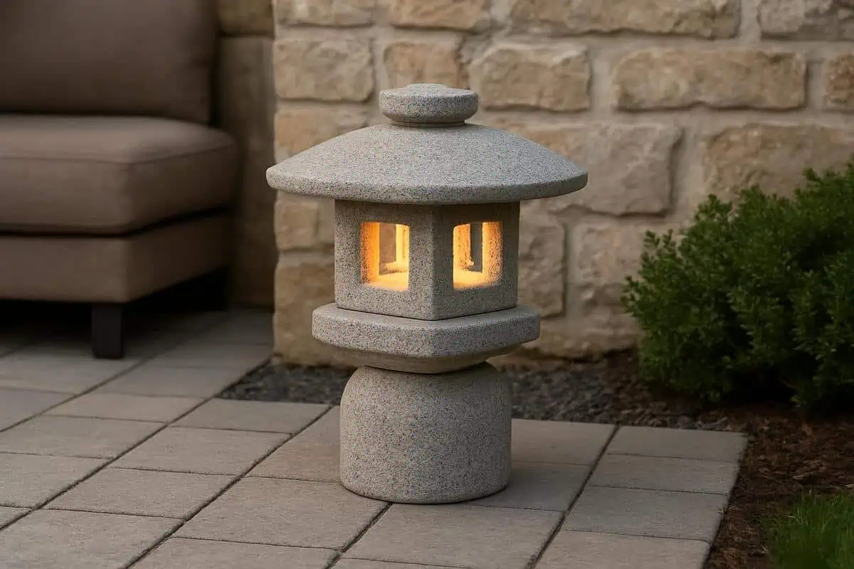 Luminaires extérieurs en granit et lanternes japonaises en pierre naturelle pour decoration jardin