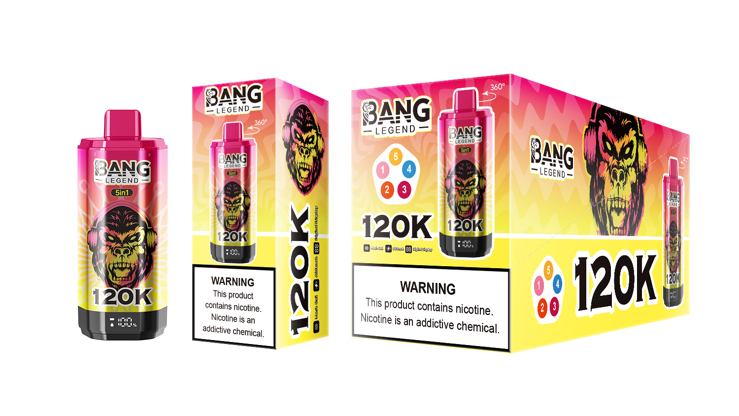 Bang Legend 120K Watermelon Ice/Strawberry Mango/California Cherry/Blueberry Peach Ice/Berry Cool