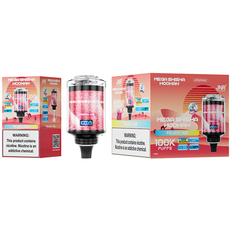 JNR Mega Shisha Hookah 100K Peach Ice