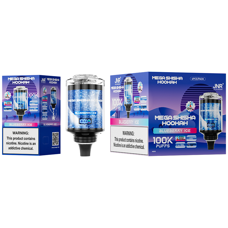 JNR Mega Shisha Hookah 100K Blueberry Ice