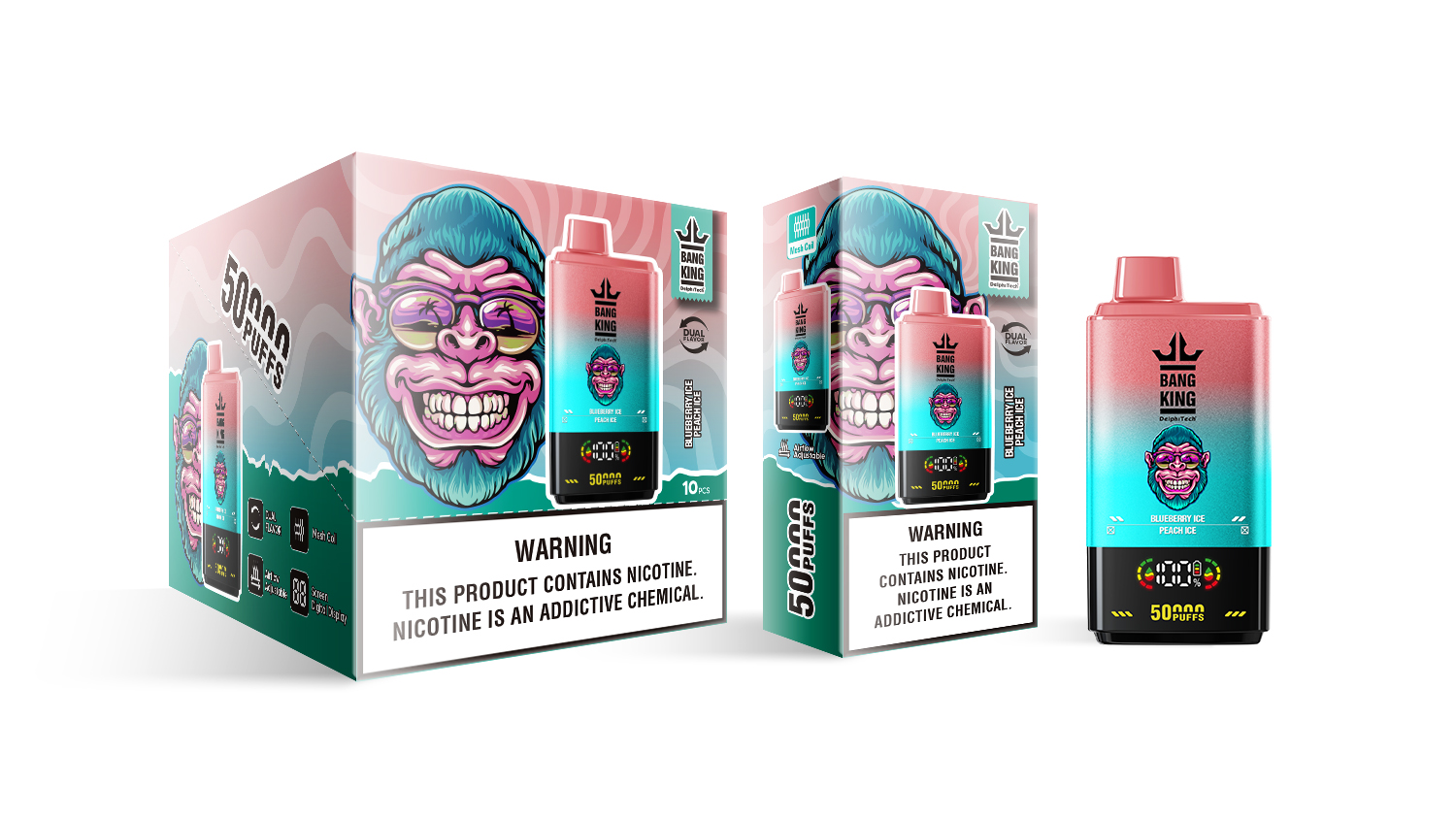 Bang King 50000 Blueberry Ice/Peach Ice