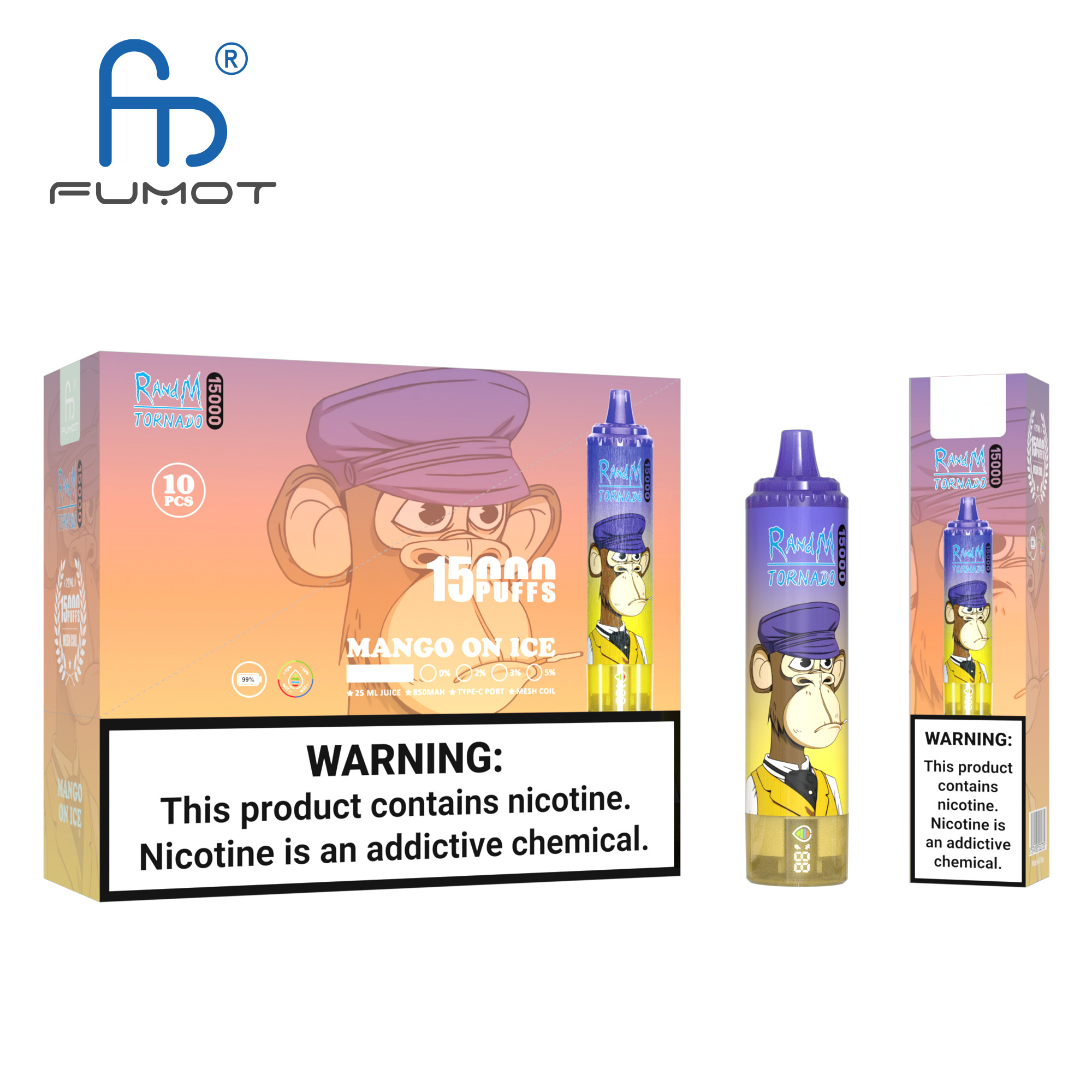 Fumot Tornado 15000 Mango On Ice – Bild 4