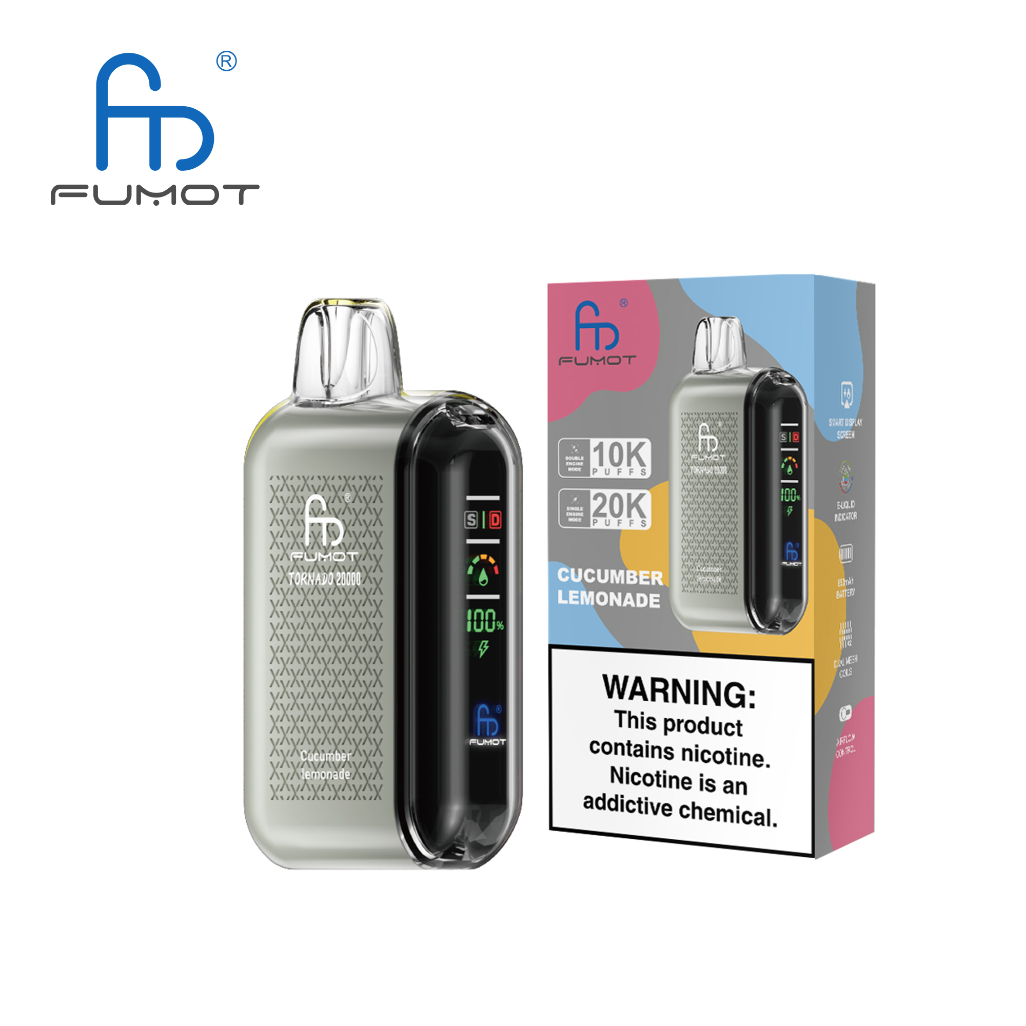 Fumot Tornado 20000 Cucumber Lemonade – Bild 3