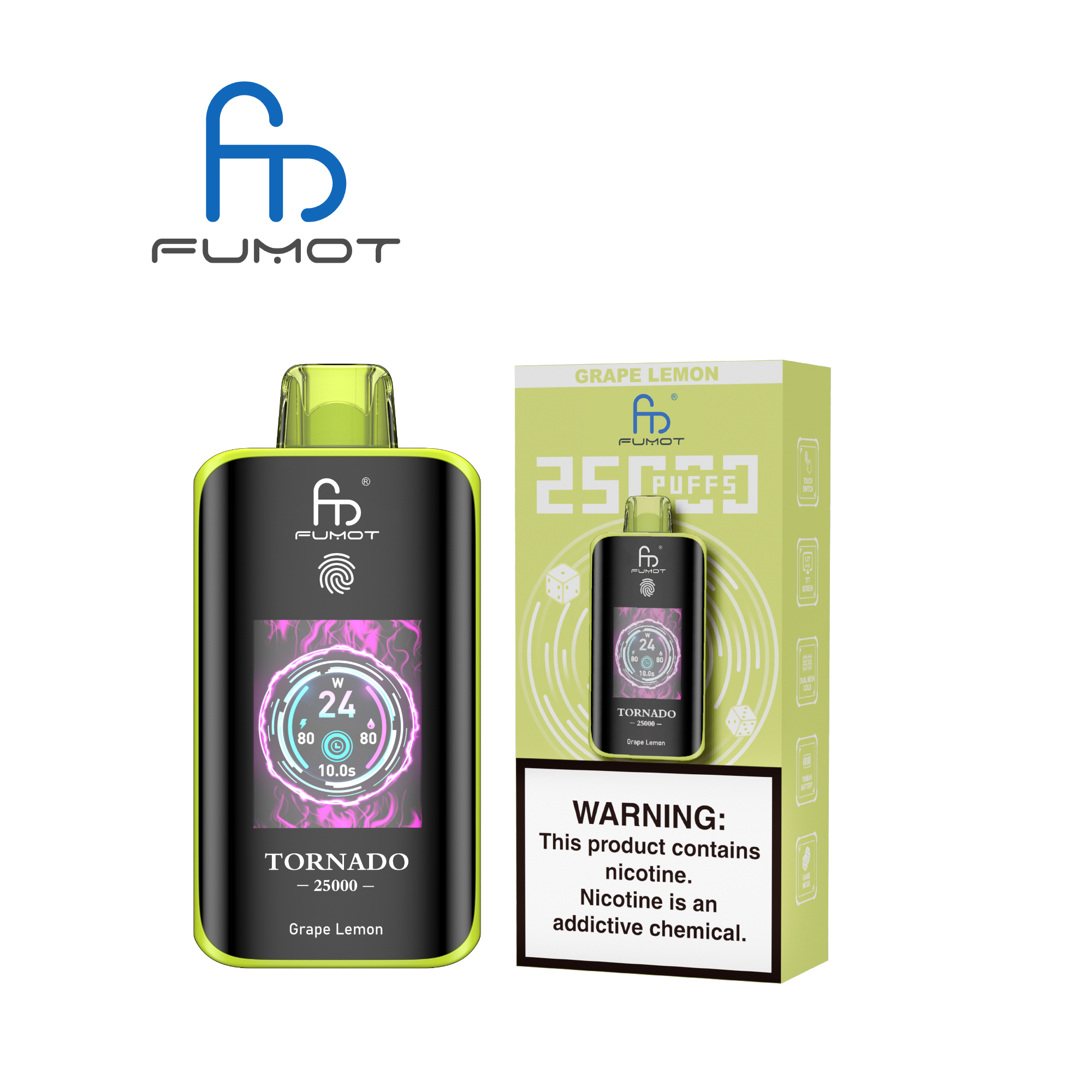 Fumot Tornado 25000 Grape Lemon - Image 3