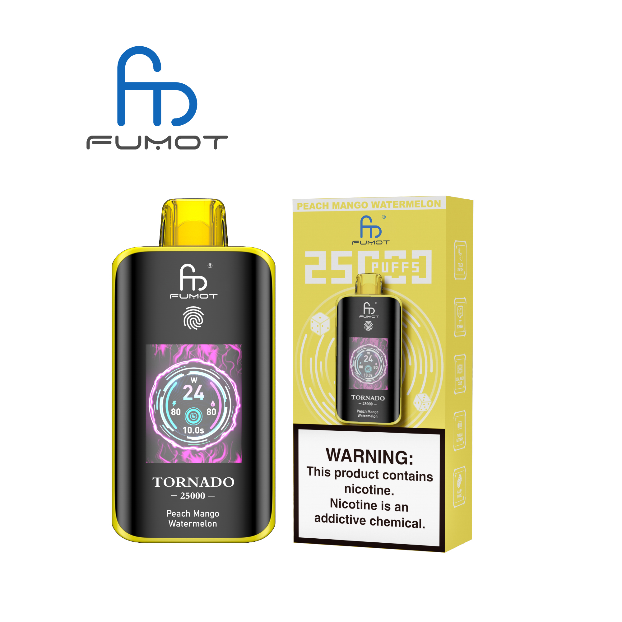 Fumot Tornado 25000 Peach Mango Watermelon - Image 3