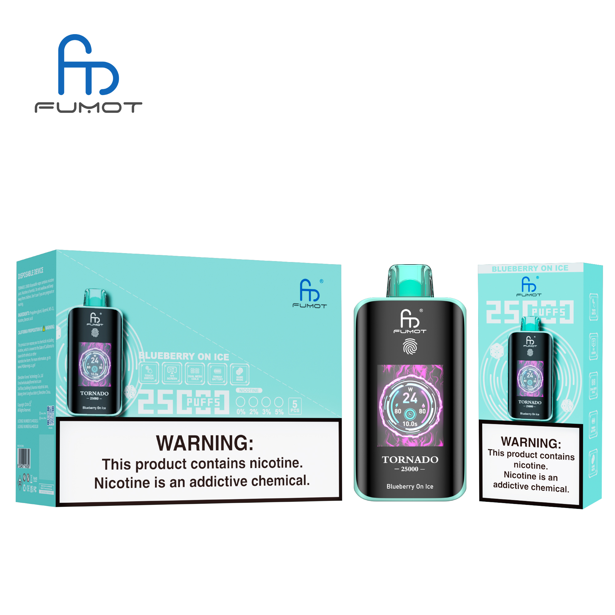 Fumot Tornado 25000 Blueberry On Ice – Bild 4