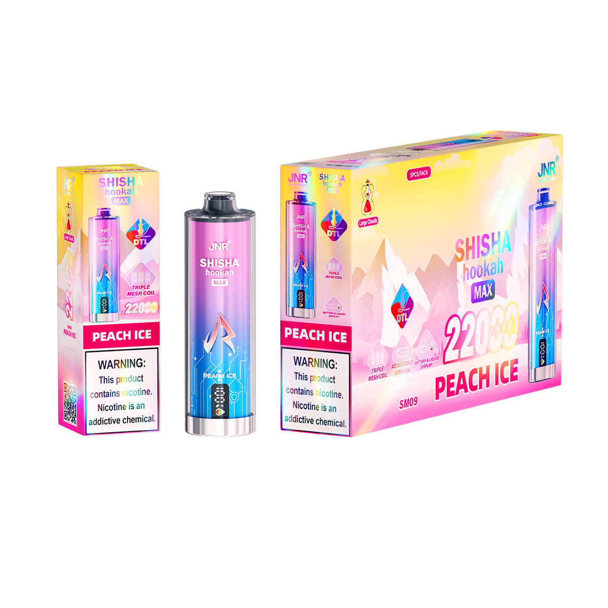 JNR Shisha Max 22000 Peach Ice