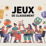 Illustration jeux de classement groupe collaboration